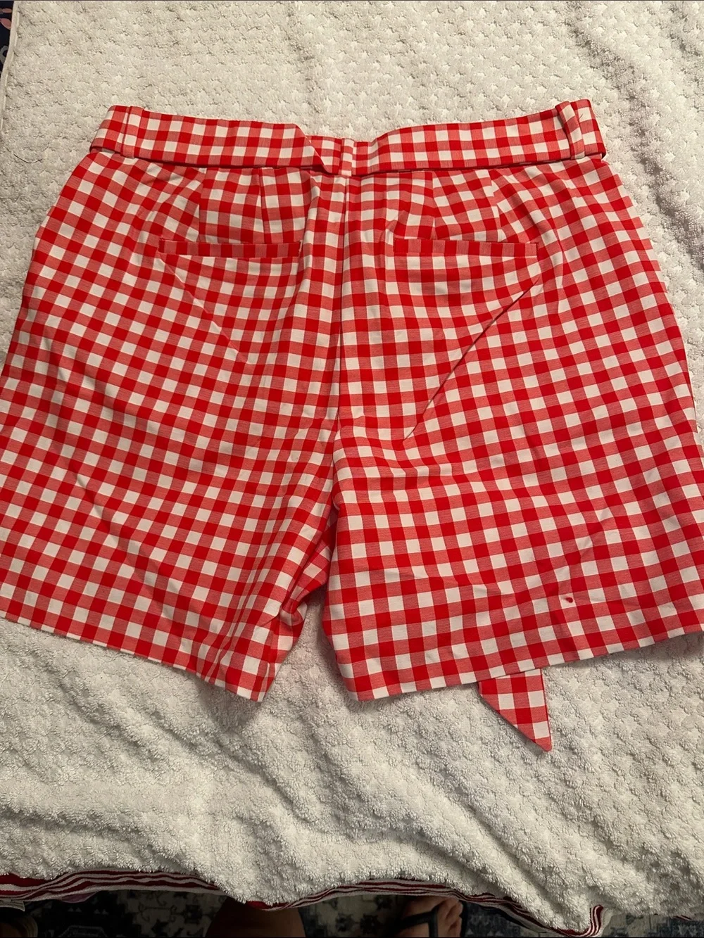 Lane Bryant Red White checked shorts